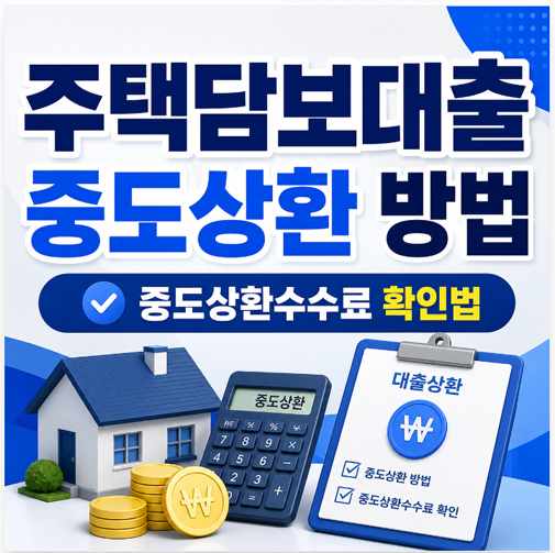 주택담보대출 중도상환 방법｜중도상환수수료 확인법