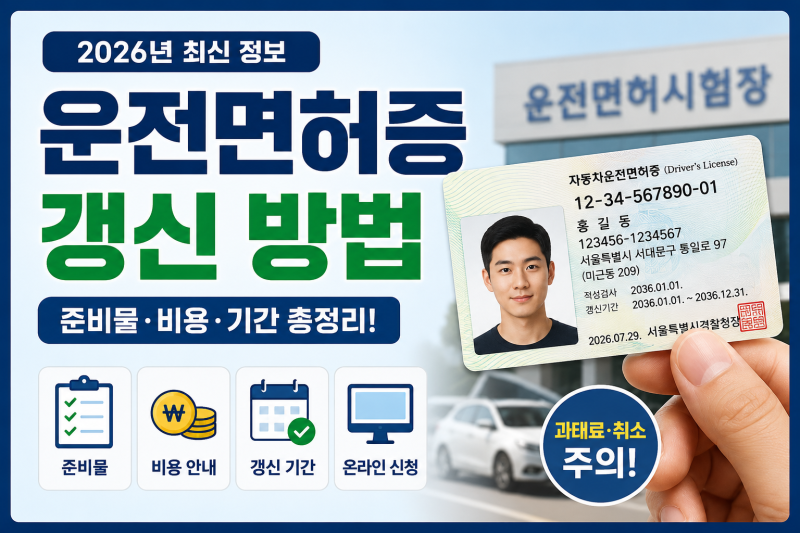 운전면허 갱신기간 조회부터 적성검사 준비물까지 한눈에