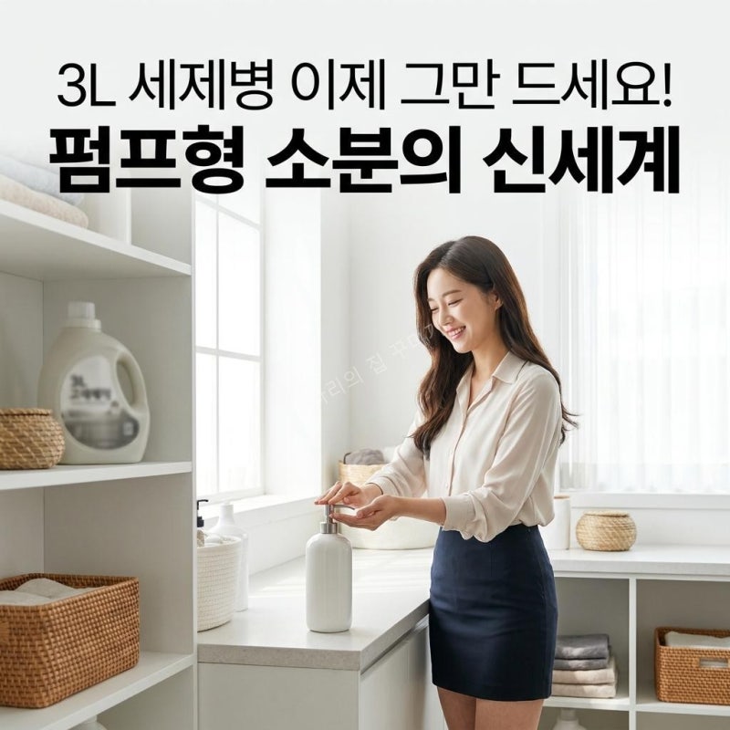 3L 대용량 세제의 반전! 만 원대로 완성하는 호텔식 세탁실 인테리어