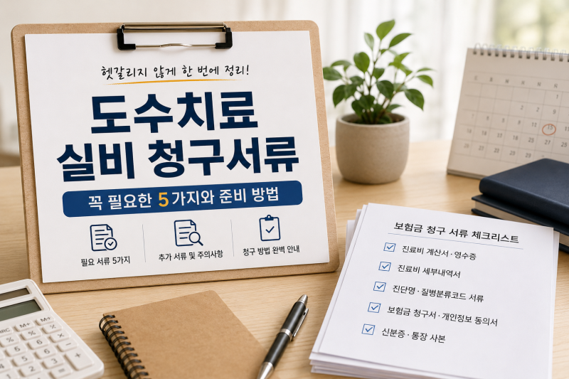 도수치료 실비 청구서류 총정리, 보험금 청구 전 꼭 챙길 5가지