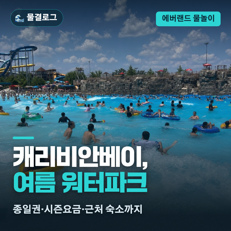 캐리비안베이 종일권·오후권, 여름에 애 데리고 갈 때 (시즌 요금·준비물·에버랜드 콤보·....