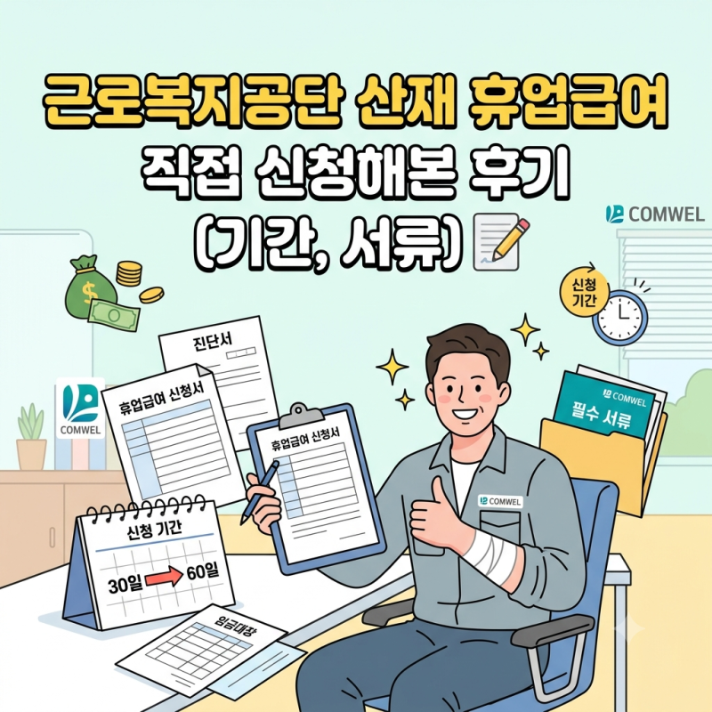 근로복지공단 산재 휴업급여, 직접 신청해본 후기 (기간, 서류)