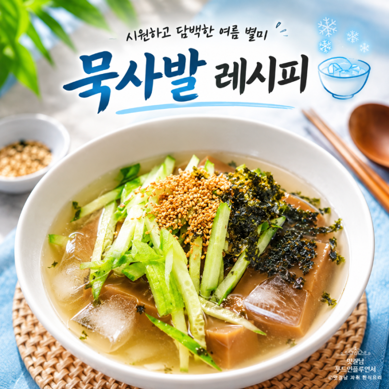 묵사발레시피 여름철 냉국요리 초보도 5분 완성 저칼로리 다이어트 요리 만들기
