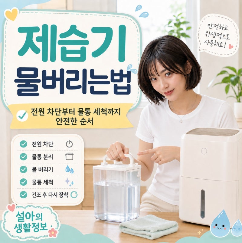 제습기 물버리는법 여름철 필수 아이템 물통 세척부터 관리 방법까지 총정리