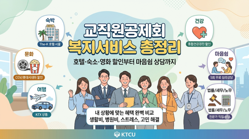 교직원공제회 복지서비스 총정리｜호텔·숙소·영화 할인부터 마음쉼 상담까지 (1/9)
