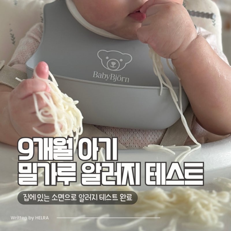 초기 이유식 밀가루 알러지 테스트 소면으로 하는 방법 시기 양 촉감놀이