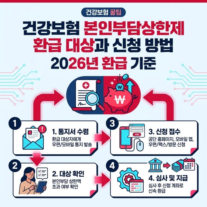 2026년 건강보험 본인부담상한제 환급 대상과 신청 방법, 8월부터 달라지는 지급 기준 확인