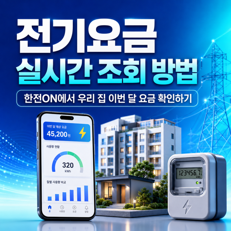 # 전기요금 실시간 조회 방법｜한전ON에서 우리 집 이번 달 요금 확인하기