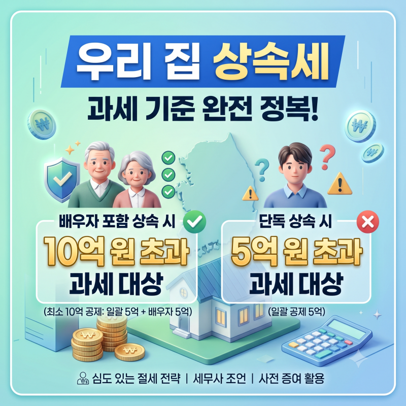 "재산이 얼마부터 있어야 상속세를 내나요?" 우리 집도 상속세 신고해야하나? 상속공제 기준(....