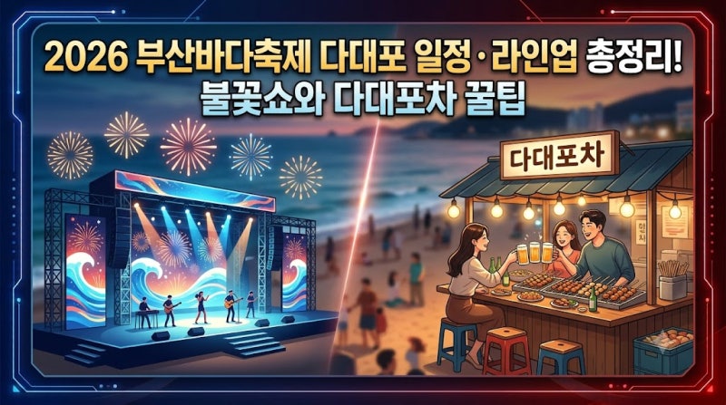 2026 부산바다축제 다대포 일정 가수 라인업 총정리! 불꽃쇼 다대포차 꿀팁