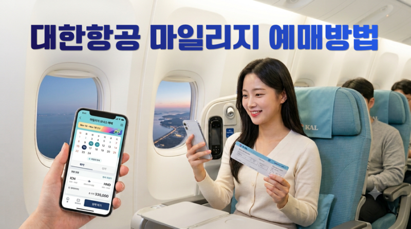 대한항공 마일리지 사용해서 항공권 예매 하는 방법 + 실제 예약 후기