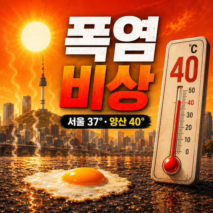 "다음 주 밖으로 나가지 마세요!" 서울 한낮 <b>40도</b> 폭염 경고
