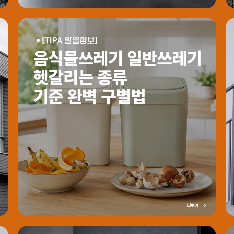 음식물쓰레기 일반쓰레기 헷갈리는 종류 기준 완벽 구별법