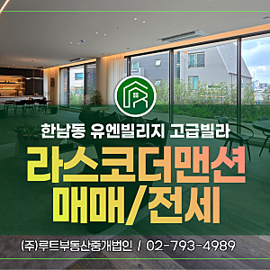 유엔빌리지 라스코더맨션 가든세대 전세/매매(남산조망, 대형테라스보유)