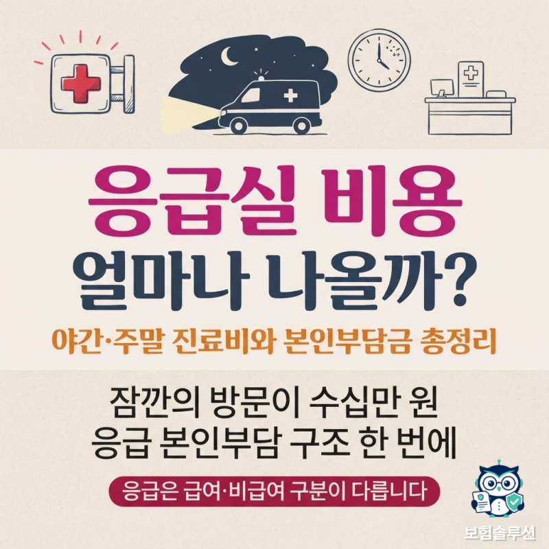 응급실 비용 얼마나 나올까? 야간·주말 진료비와 본인부담금 총정리