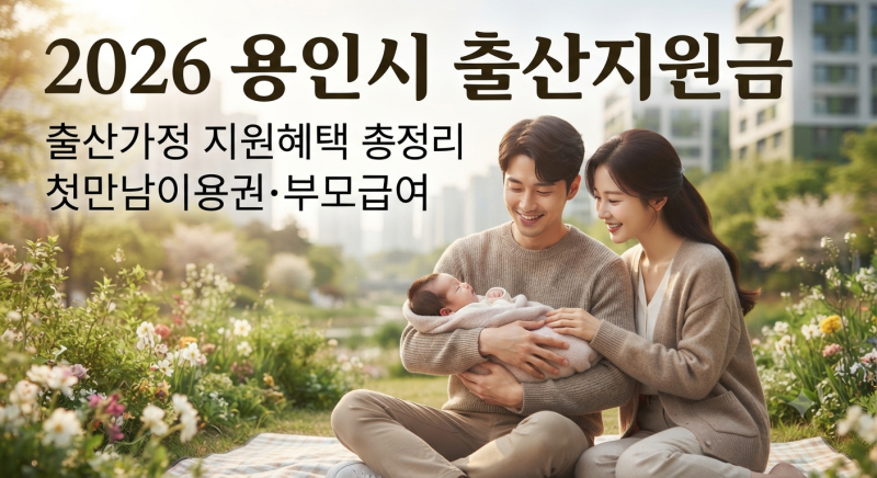 2026 용인시 출산지원금 총정리｜출산가정 지원 혜택·신청방법 한눈에 확인
