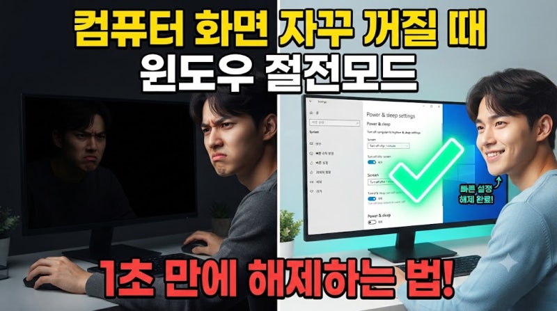 윈도우10 절전모드 화면꺼짐 해제 방법 차근차근 확인해보세요