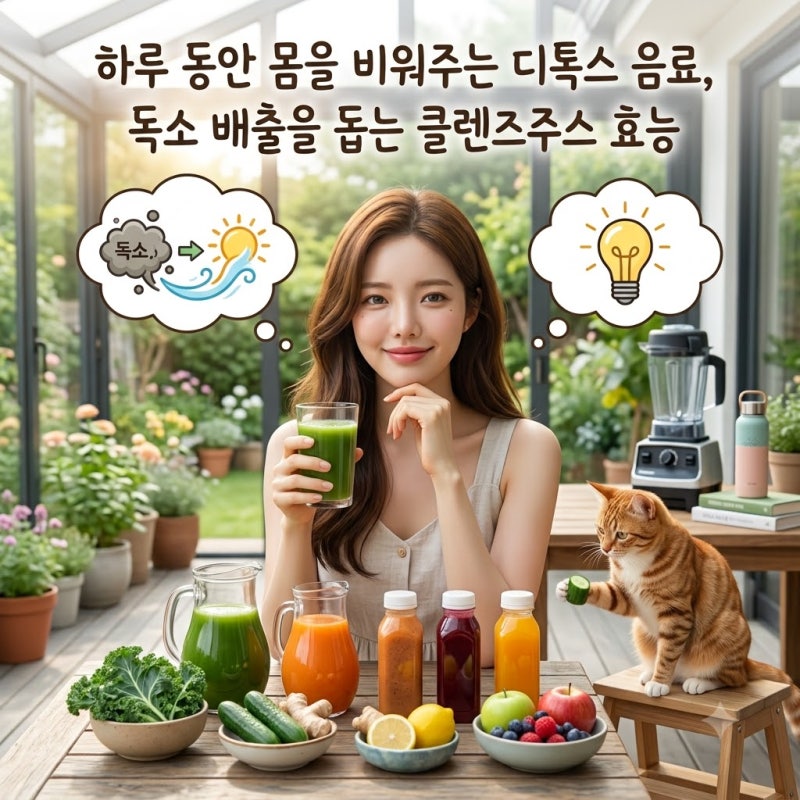 하루 동안 몸을 비워주는 디톡스 음료, 독소 배출을 돕는 클렌즈주스 효능