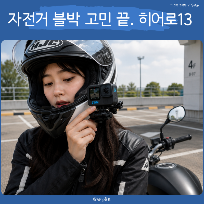 고프로 액션캠, 오토바이 헬멧캠부터 자전거 블랙박스 촬영까지