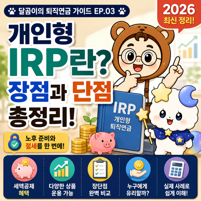 퇴직연금 개인형 IRP란? 장점과 단점 총정리