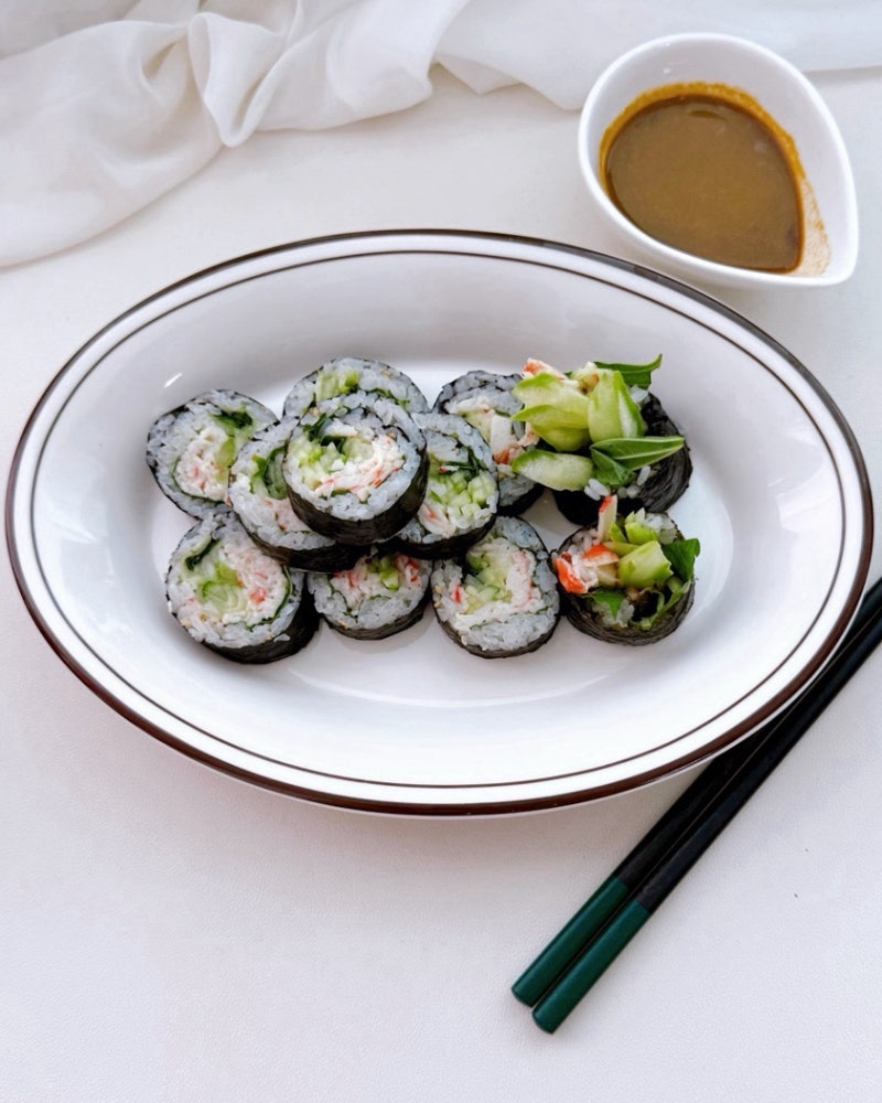 살 안찌는 오이김밥 레시피 비교! 오이 손질 절이기 vs 생으로, 겨자소스 만들기