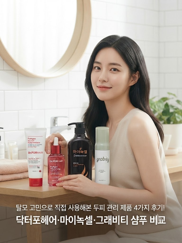 탈모 고민으로 직접 사용해본 두피 관리 제품 4가지 후기! 닥터포헤어·마이녹셀·그래비티 ....