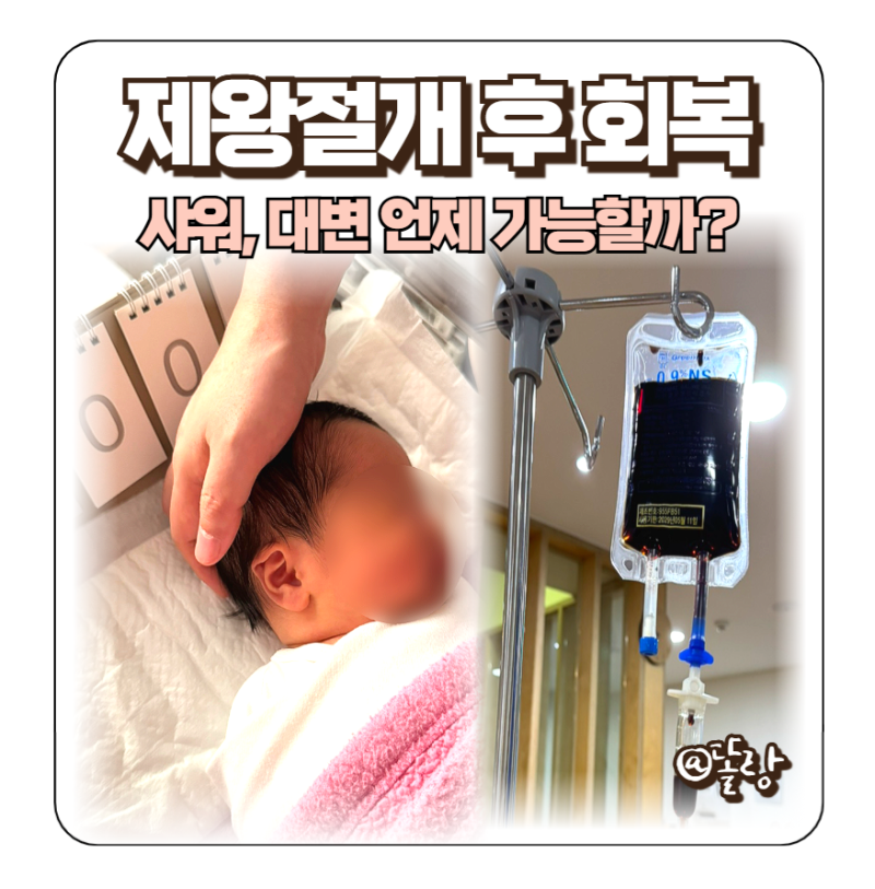 제왕절개 후 샤워, 대변 언제 가능할까? 3일차부터 퇴원까지 회복 기록