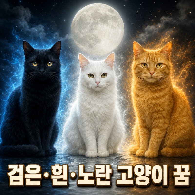 ⬛ 검은 고양이·흰 고양이·노란 고양이 꿈의 차이