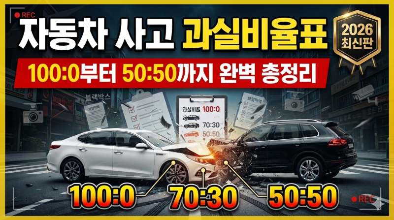 자동차 사고 과실비율 완벽정리 Part 2 (1/3) | 교차로·차선변경·후방추돌·주차장 사고 유형별....