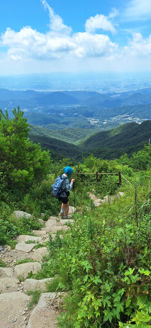 대구 팔공산 수태골 비로봉 해발 1193m 동봉까지. 38도 대프리카! 왕초보 등린이 왕복 9km 7시간 ....