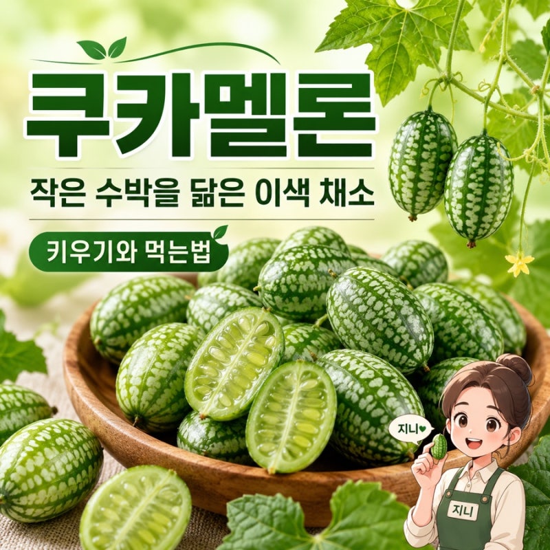 쿠카멜론 | 작은 수박을 닮은 이색 채소, 키우기와 먹는법