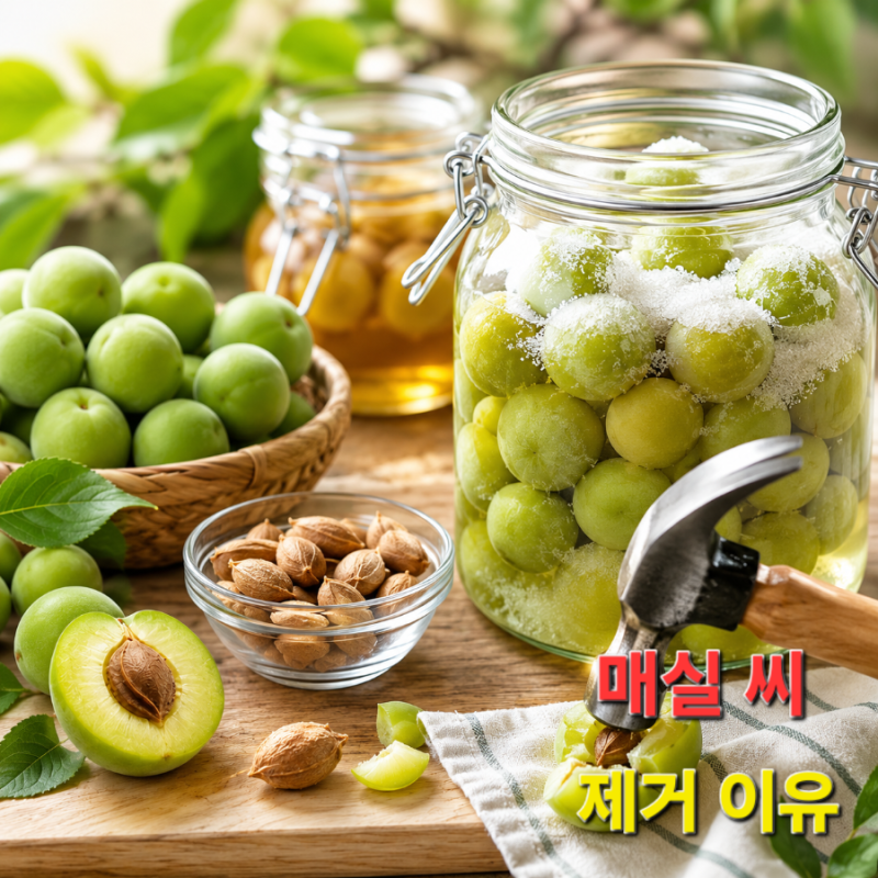 매실 씨 제거 이유와 독성 성분 아미그달린! 안전하게 매실청 담그는 법