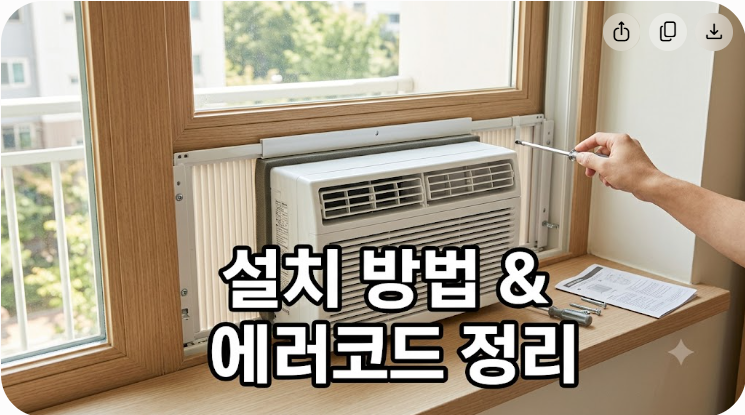 파세코 창문형 에어컨 설치 방법과 에러코드 핵심 정리