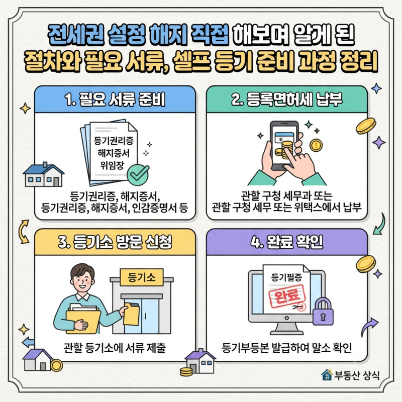 전세권 설정 해지 직접 해보며 알게 된 절차와 필요 서류, 셀프 등기 준비 과정 정리