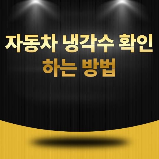 자동차 냉각수 확인하는 방법, 엔진 과열 예방을 위한 점검 요령