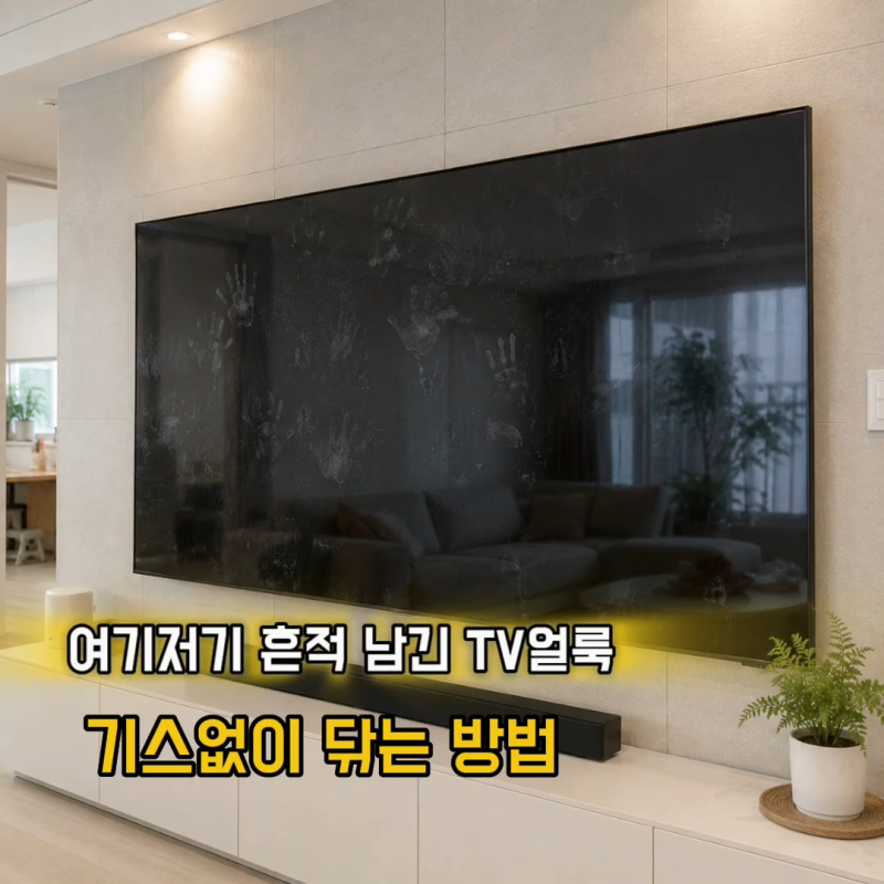 아이 손자국 TV화면 얼룩없이 닦는 방법