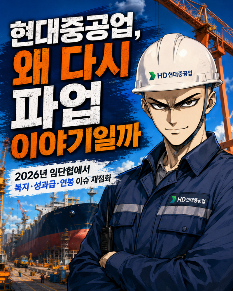 현대중공업 복지·성과급·연봉 높은데 2026년 파업 요구, 영업이익 30%가 불붙인 이유