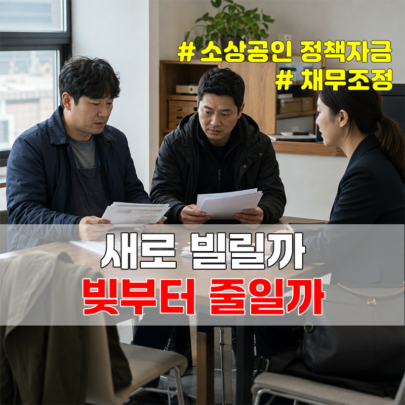 정책자금·새출발기금, 돈이 급해도 같은 제도로 보면 안 됩니다