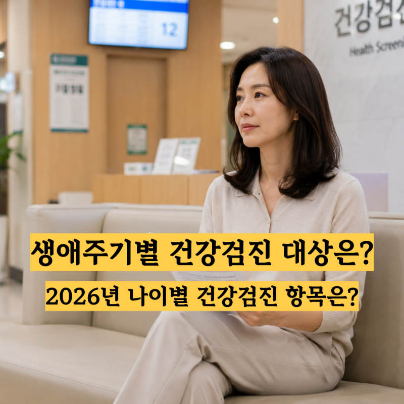 생애주기별 건강검진 대상은? 2026년 나이별 건강검진 항목은?