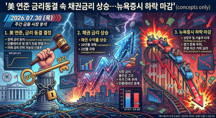 美 <b>연준 금리동결</b> 속 채권금리 상승…뉴욕증시 하락 마감