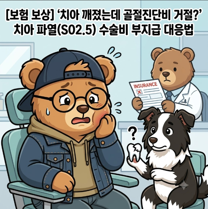 [보험 보상] "치아 깨졌는데 골절진단비 거절?" 치아 파열(S02.5) 수술비 부지급 대응법