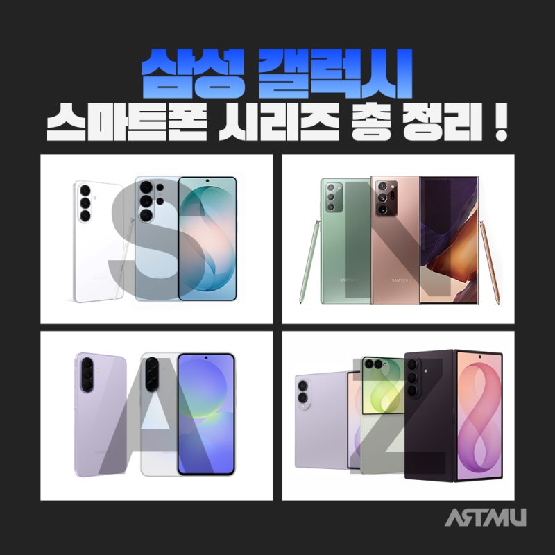 갤럭시 스마트폰 시리즈 총 정리! S·N·A·Z 차이와 역사 한눈에 보기 | ARTMU