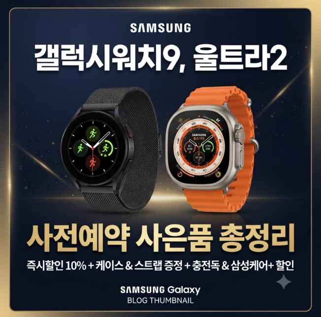 갤럭시워치9, 울트라2 사전예약 사은품 총정리