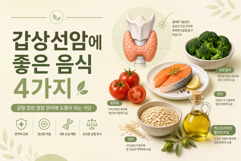 갑상선암에 좋은 음식 4가지로 균형 잡힌 식단 구성하기