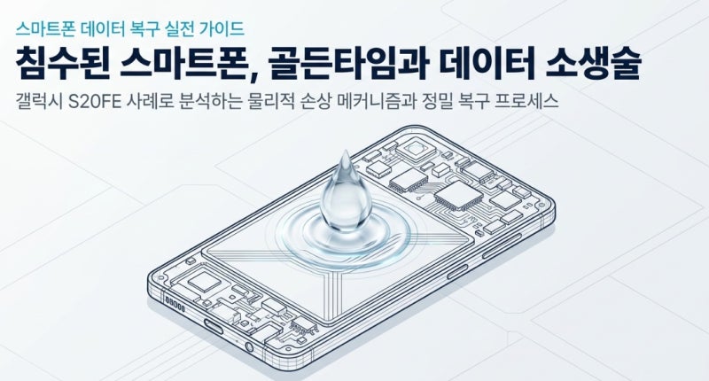 갤럭시 S20FE 침수 사고 데이터 추출과 대전 침수폰복구 비용 산정 기준!