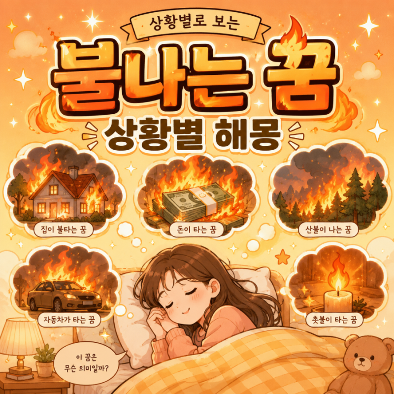 불나는 꿈을 꿨다면 상황별 꿈 해몽 총정리