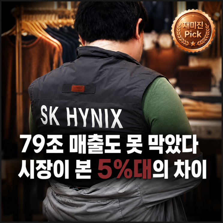 <b>SK하이닉스</b> 주가 <b>54</b>% 빠졌는데, 79조 매출보다 컸던 ‘5%대의 차이’