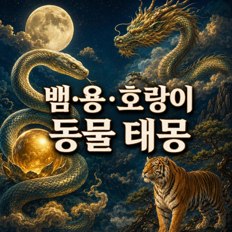 뱀·용·호랑이가 나오는 동물 태몽의 의미