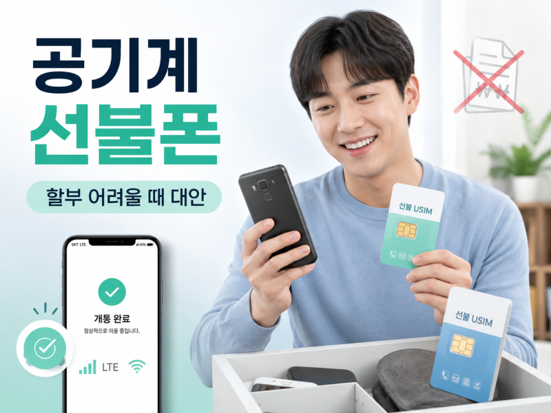 휴대폰 할부가 어려울 때 공기계와 선불폰으로 해결하는 방법