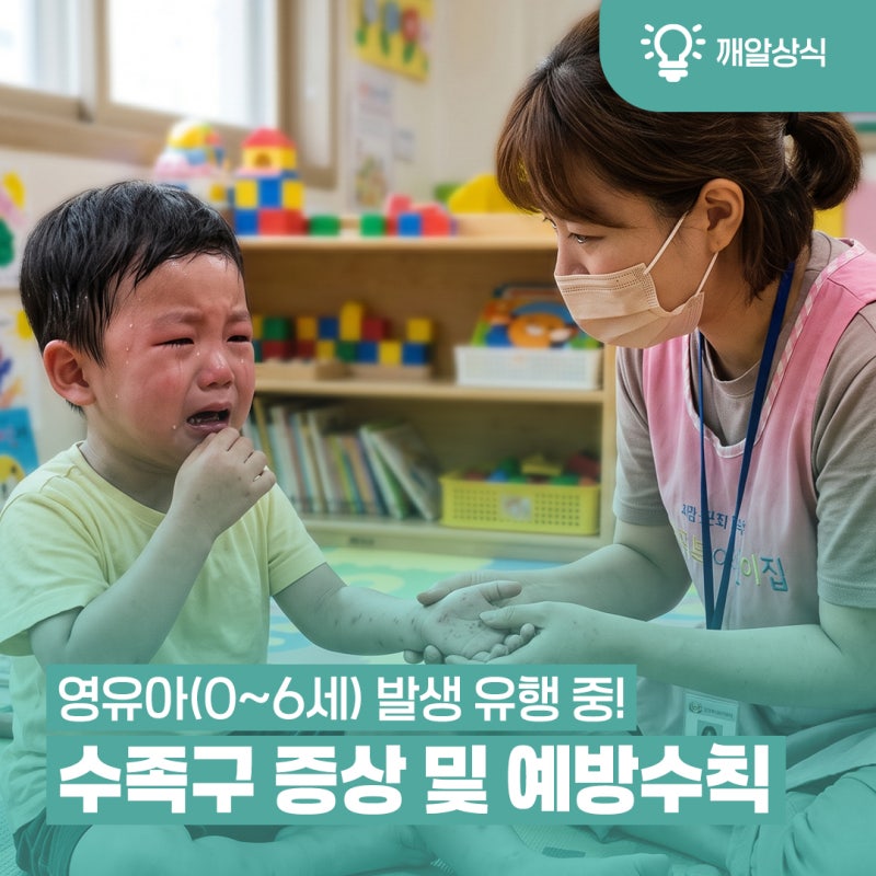 영유아(0~6세) 발생 유행 중인 수족구 증상 및 예방수칙